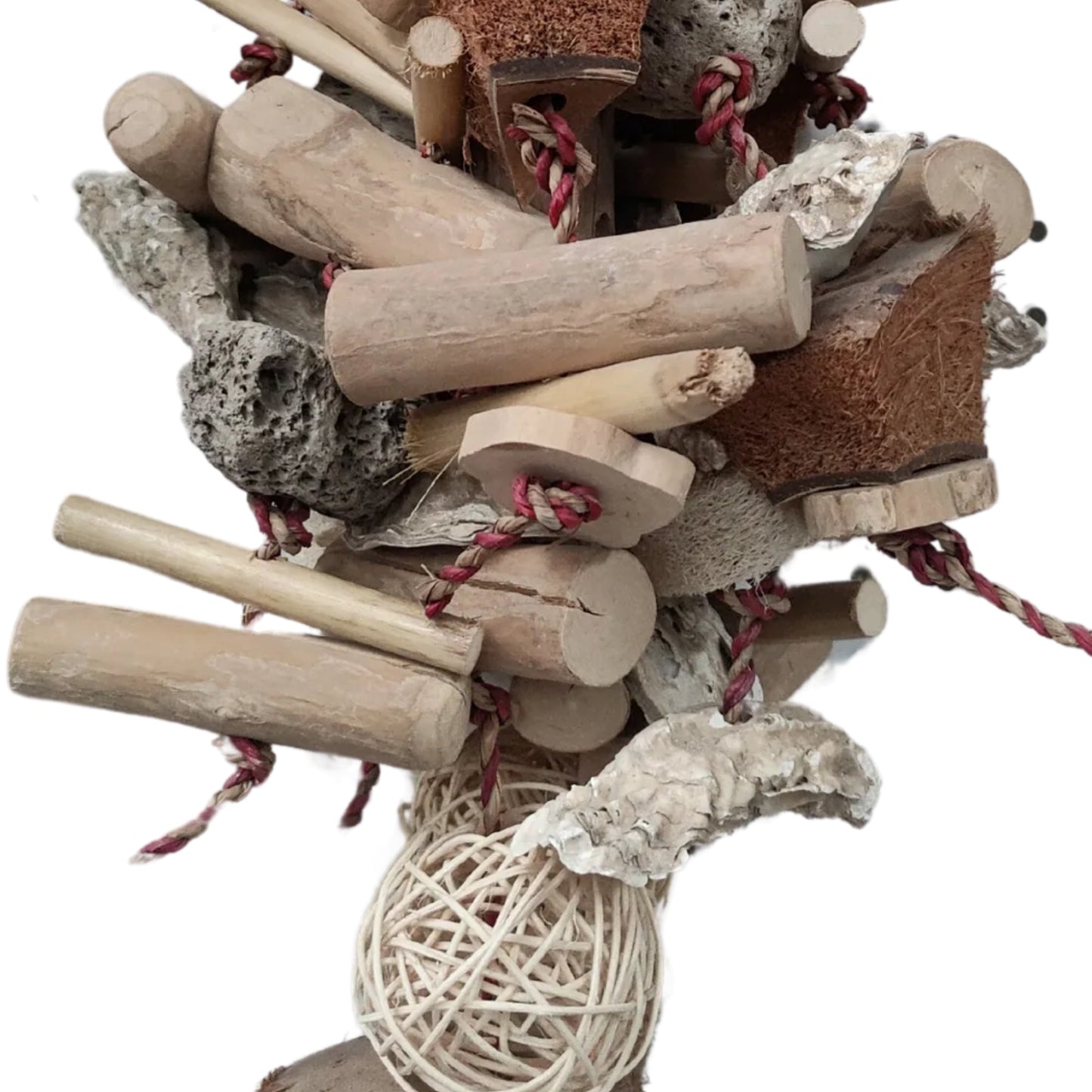 Large Coconut Chew Bird Toy Lou Lou Bells Bird Toys