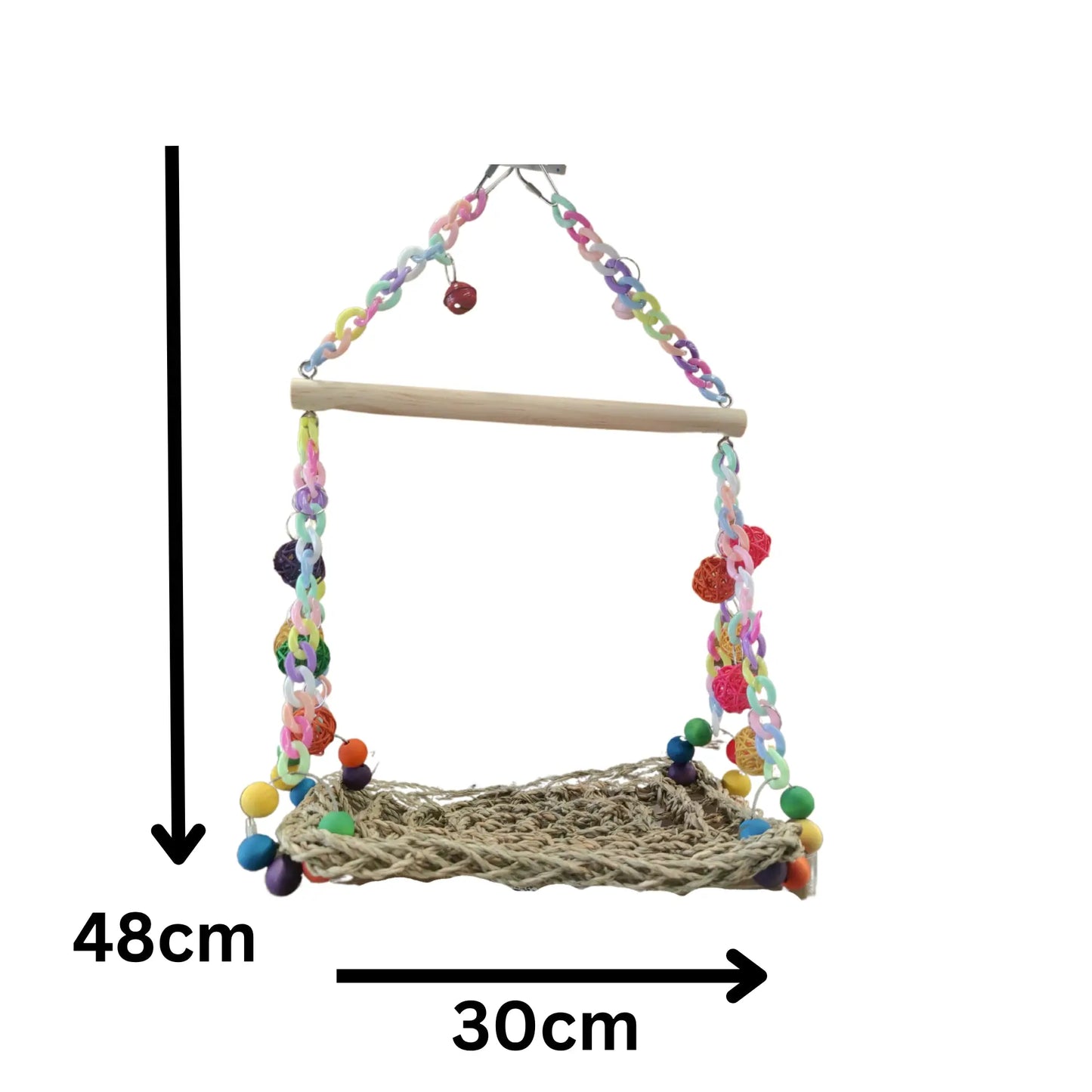 Large Mat Swing Bird Toy Lou Lou Bells Bird Toys