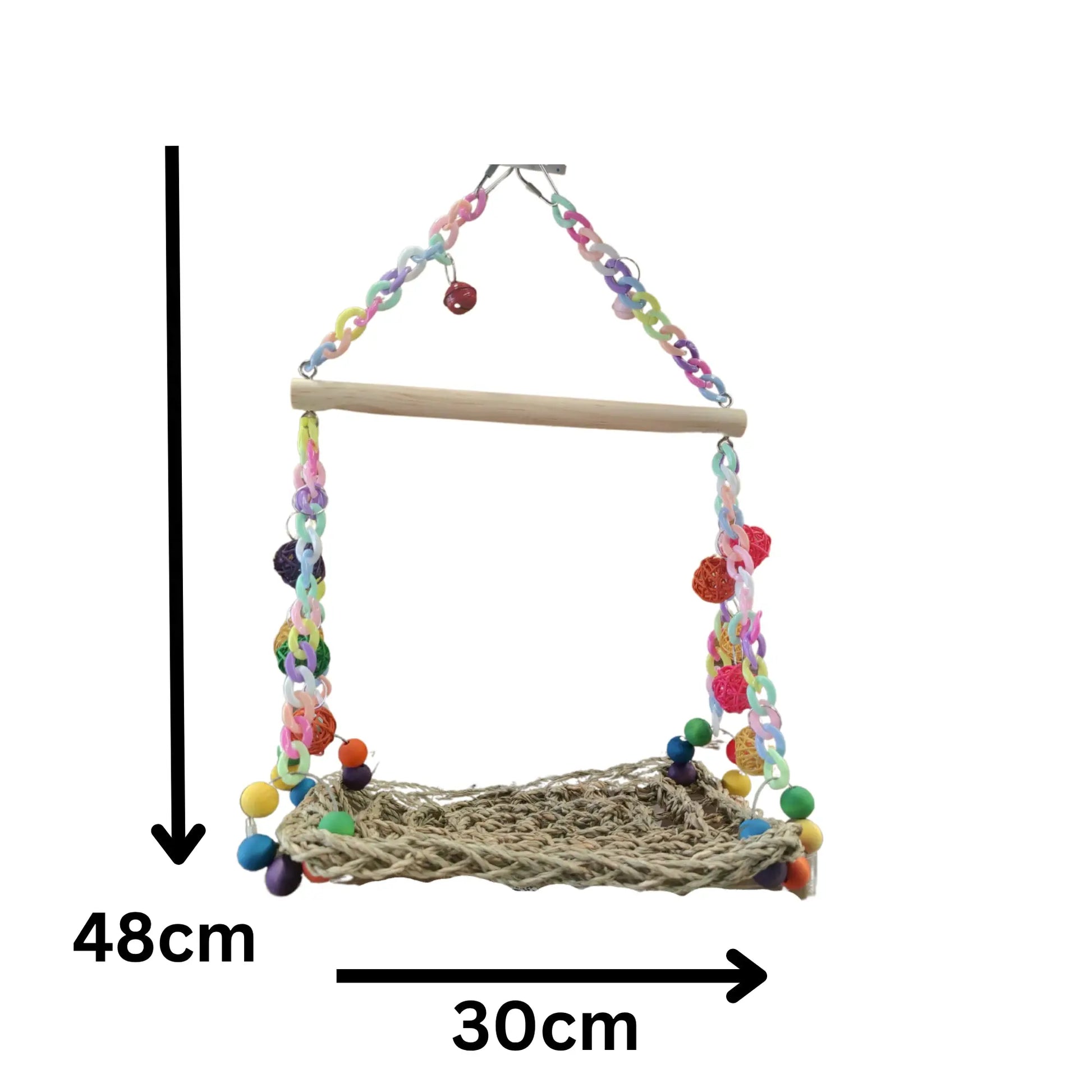 Large Mat Swing Bird Toy Lou Lou Bells Bird Toys