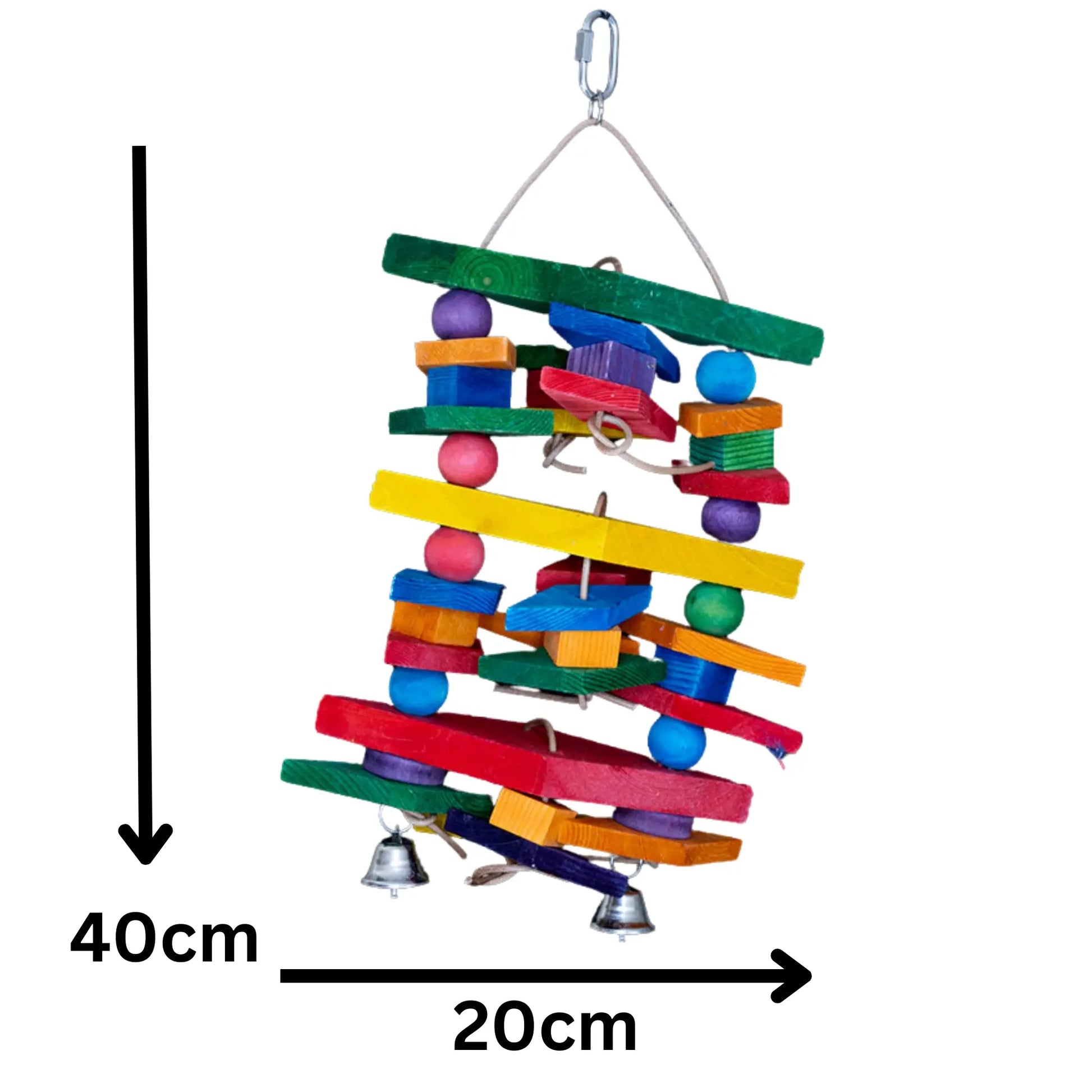 Measurements - The Diamond Delight Bird Toy: A Colourful; Engaging Chew Toy for Large Birds