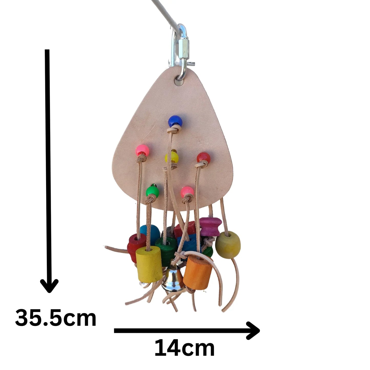 Leather Pie Bird Toy Lou Lou Bells Bird Toys