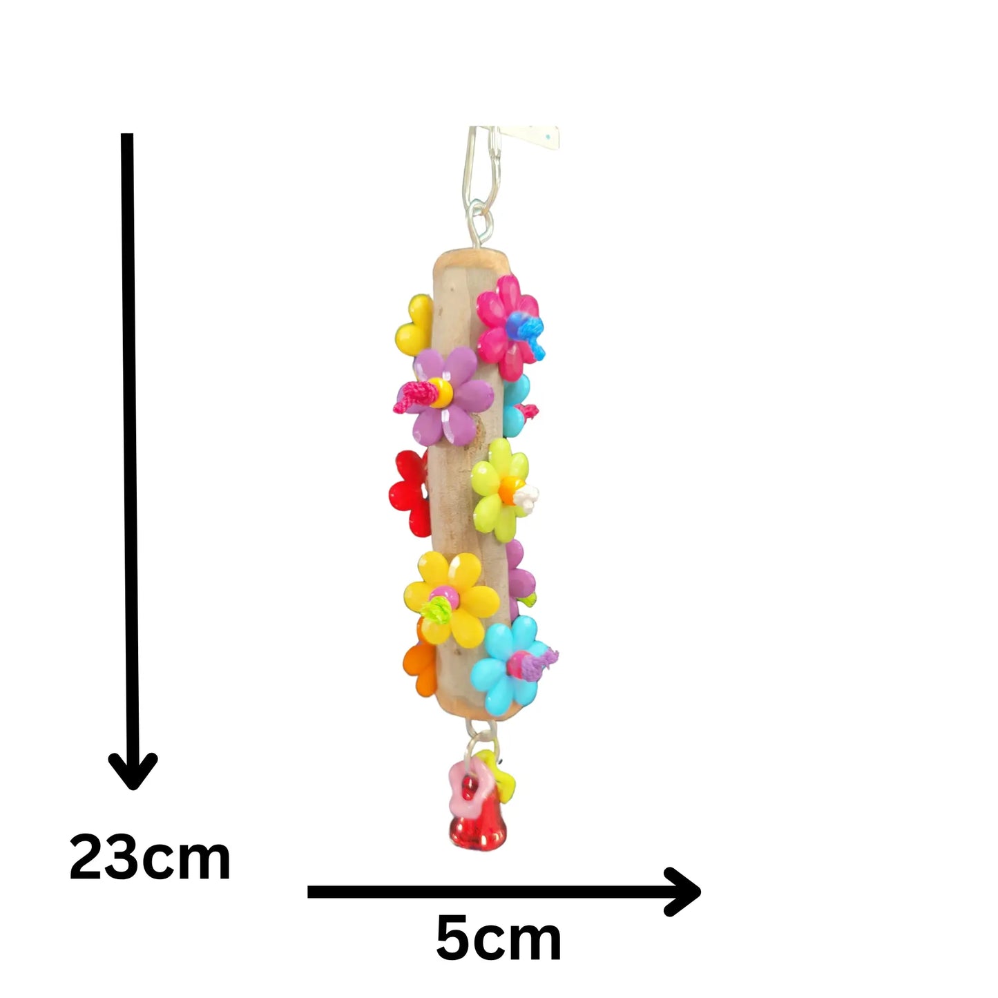Log of Flowers with Bells Lou Lou Bells Bird Toys