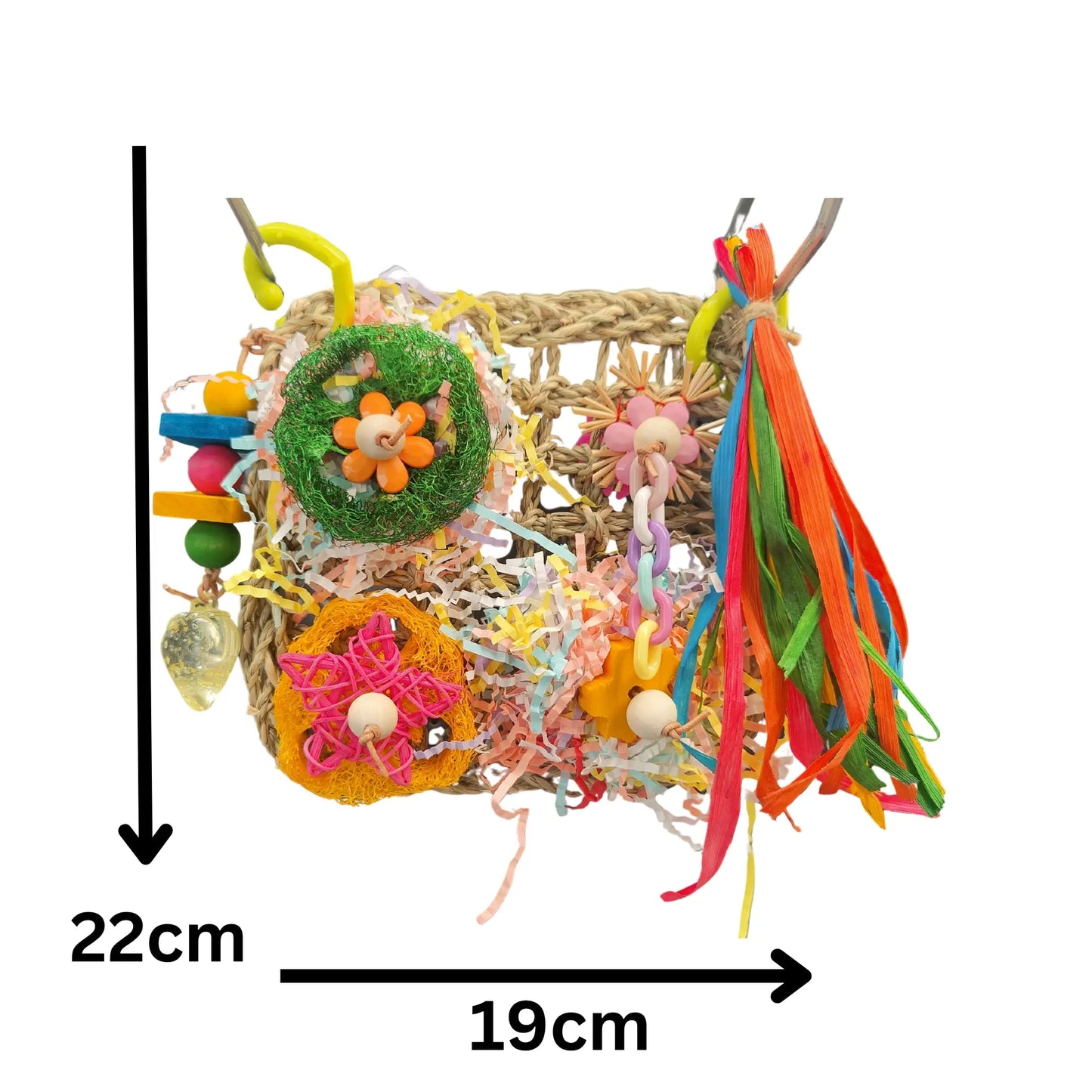 measurements of lufa mat bird toy