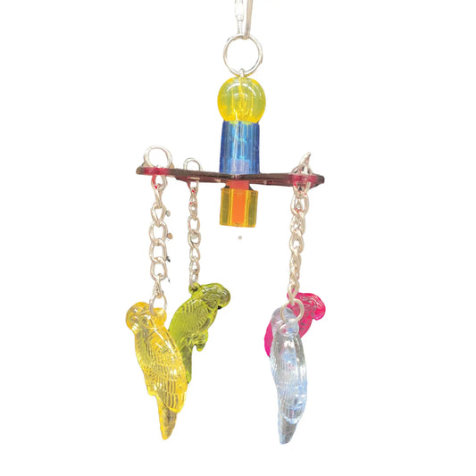 acrylic macaw mobile bird toy