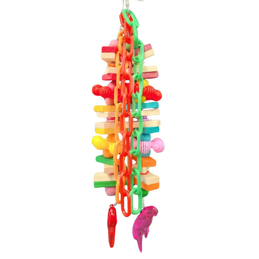macaw strands with plastic chains bird toy