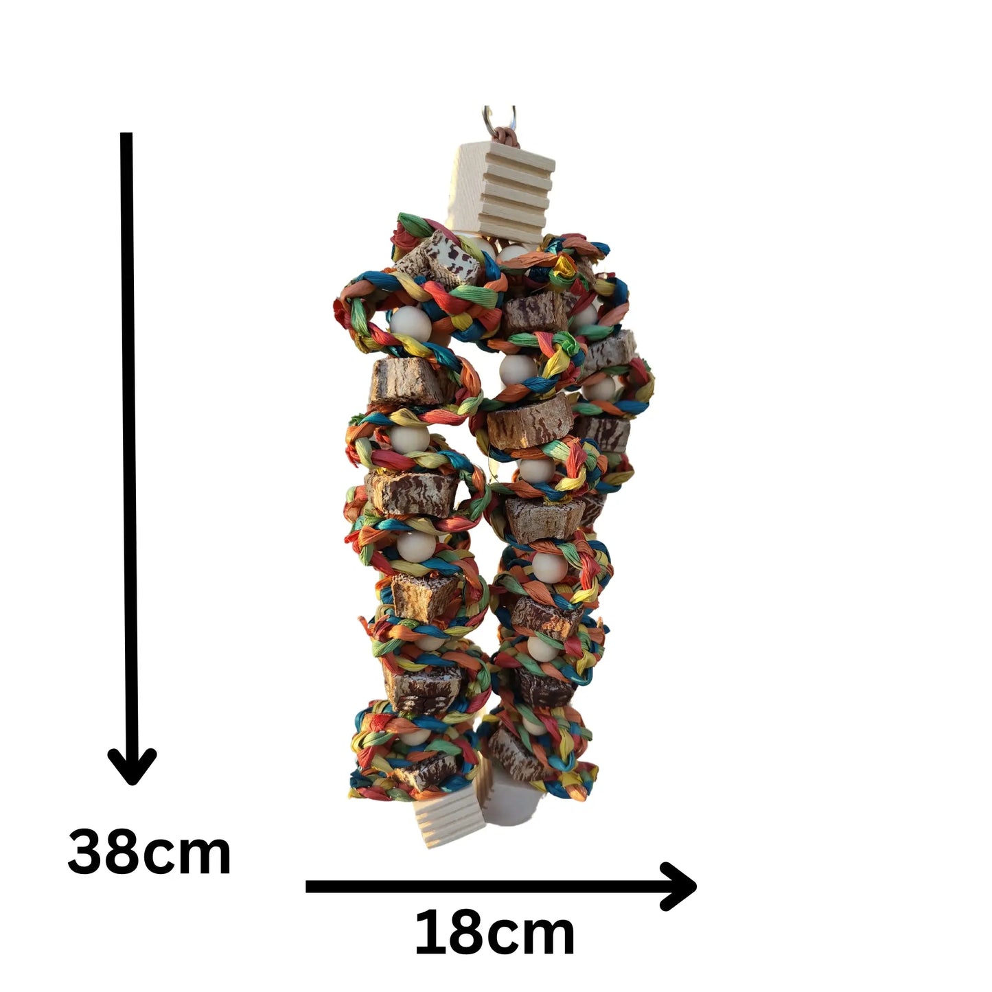 Mahogony Waves Bird Toy Lou Lou Bells Bird Toys