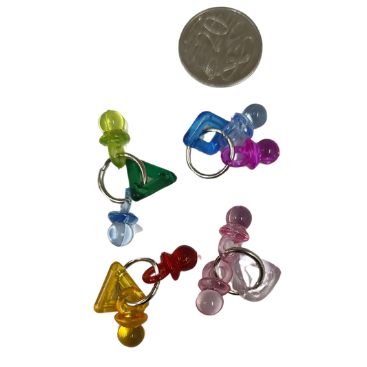 4 packet of mini dummies foot toys