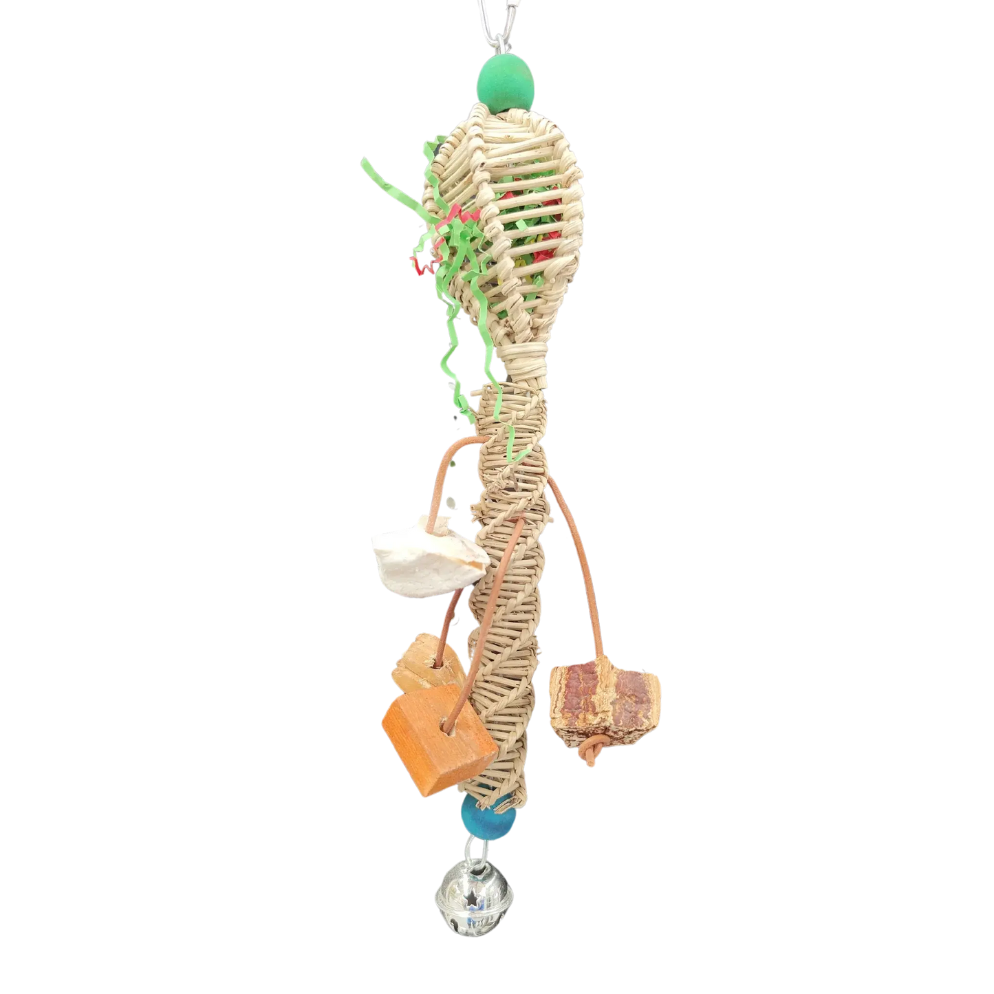 Natural Fun Chew Toy with Cuttlefish Bird Toy Lou Lou Bells Bird Toys
