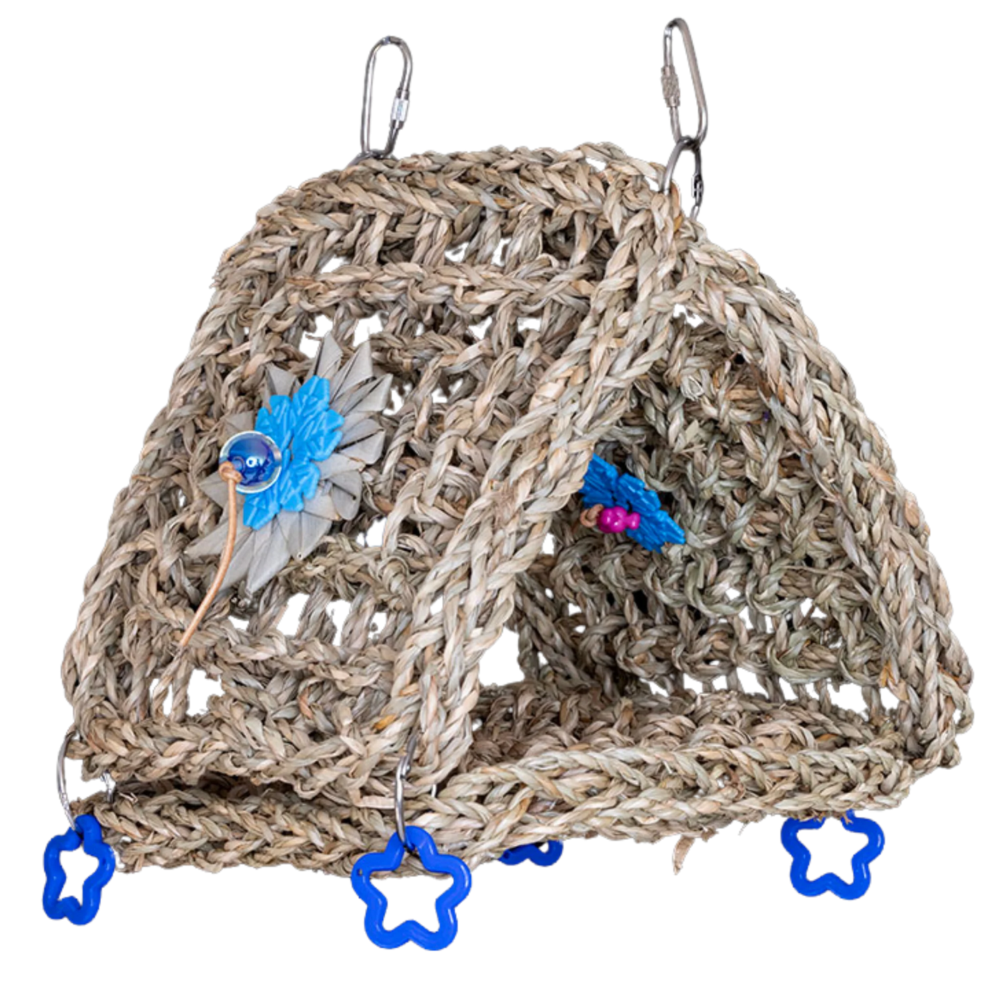 Natural Happy Hut Bird Toy Lou Lou Bells Bird Toys