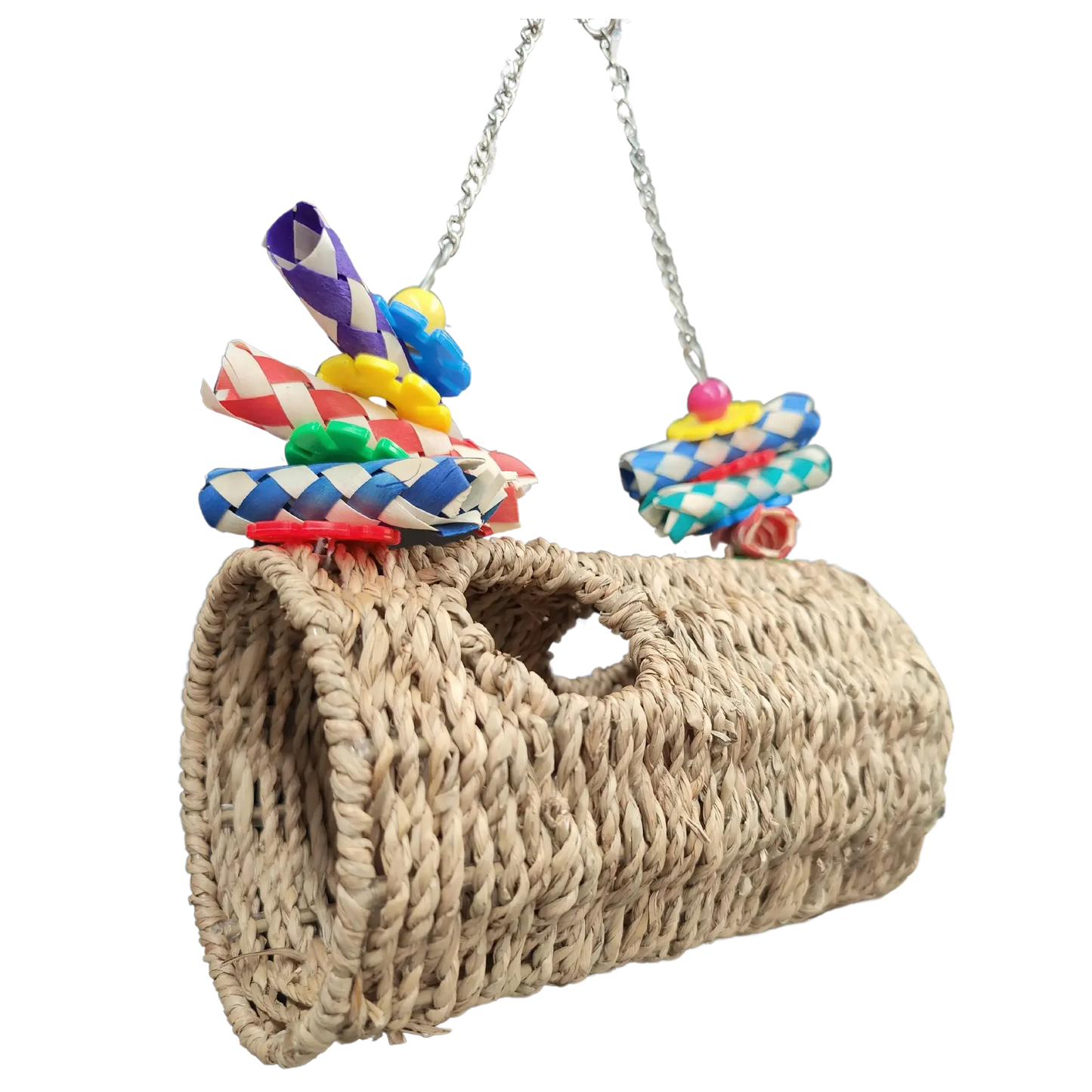 Natural Hidey Tunnel Bird Toy