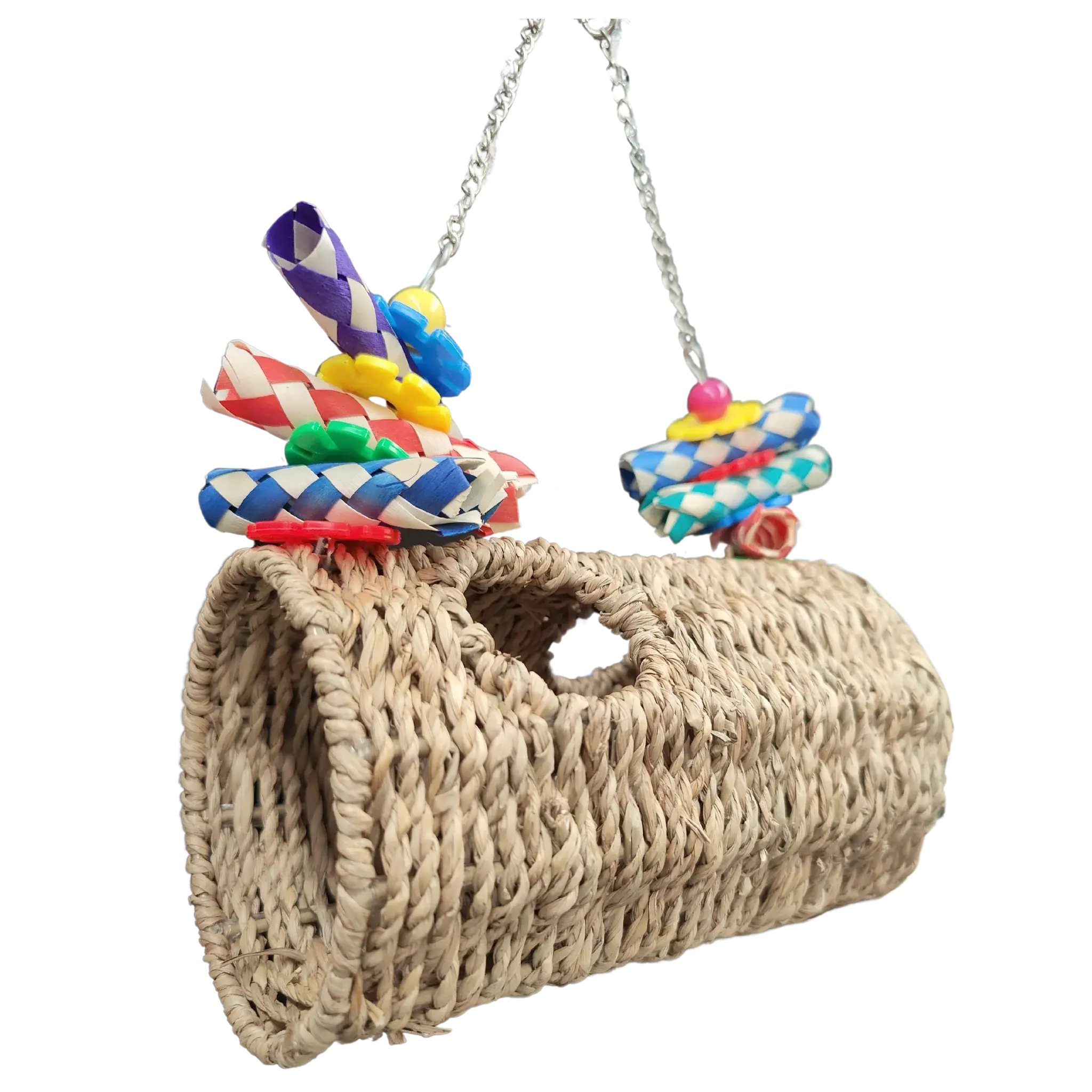 Natural Hidey Tunnel Bird Toy