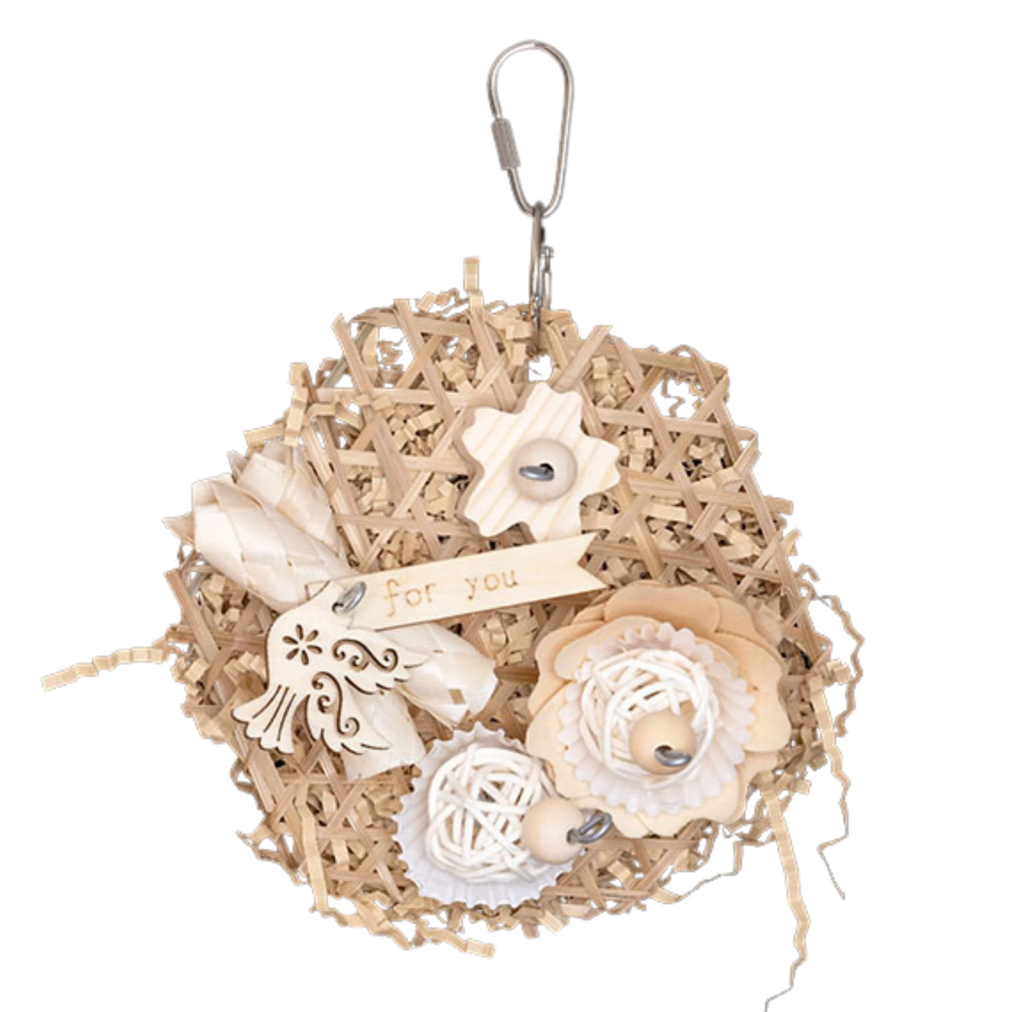 Natural Platter Bird Toy Lou Lou Bells Bird Toys