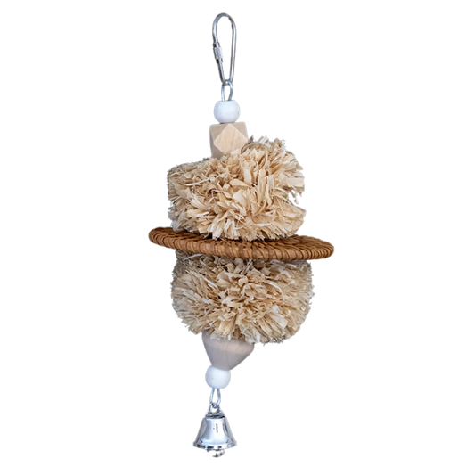 Natural Shredable Balls Biscuit Bird Toy Lou Lou Bells Bird Toys