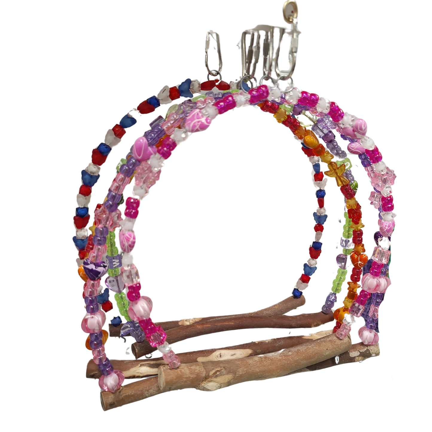 Natural Swing with Beads Bird Toy Lou Lou Bells Bird Toys