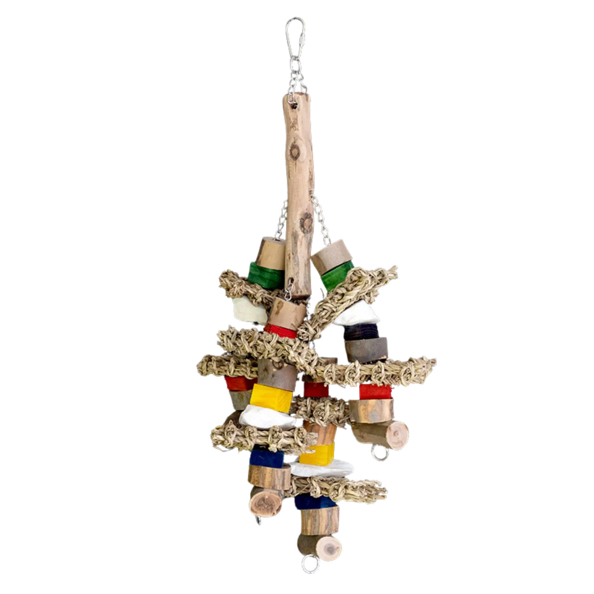 Natural Wood and Cuttlefish Bird Toy Lou Lou Bells Bird Toys