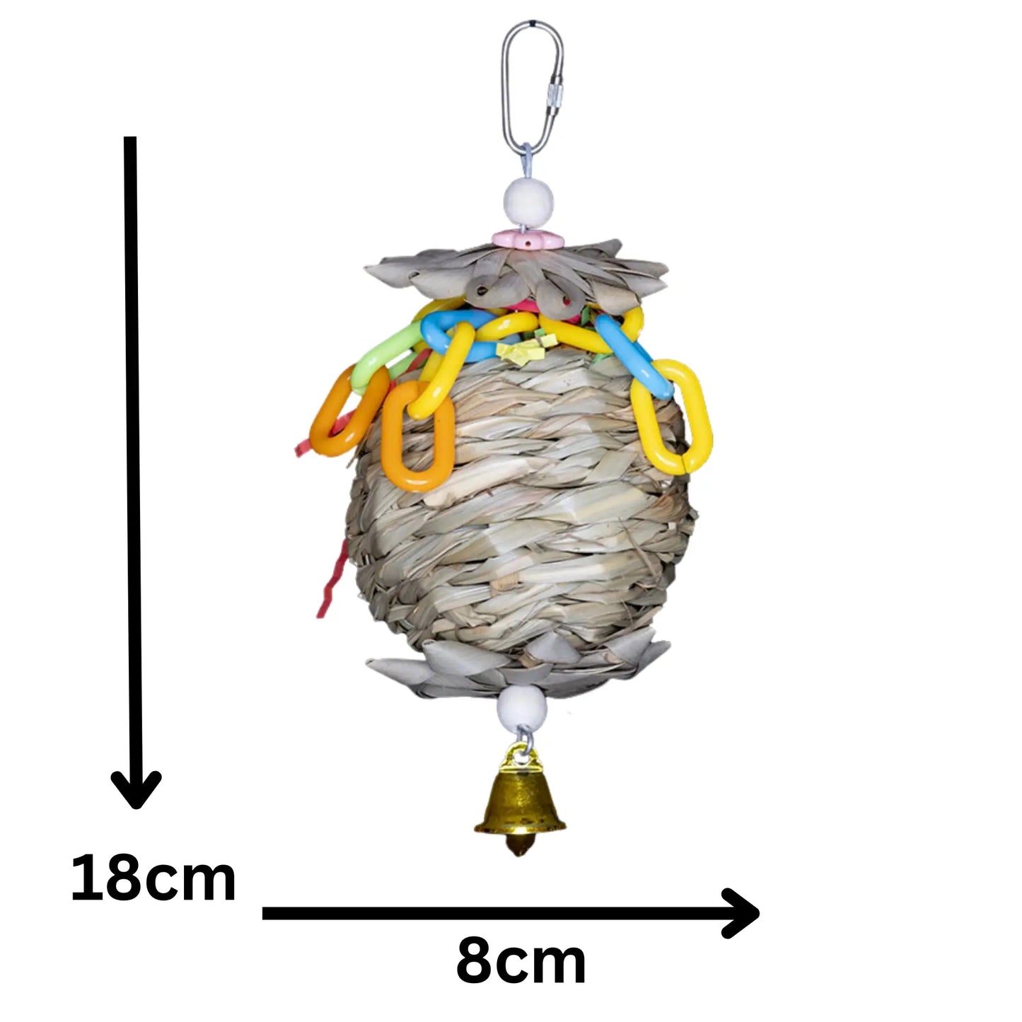 Measurements - The Palm Blossom Forager is a beautifully crafted bird toy designed to encourage playful foraging and mental stimulation. With a natural and engaging design, this toy is perfect for birds that love to explore, shred, and forage!