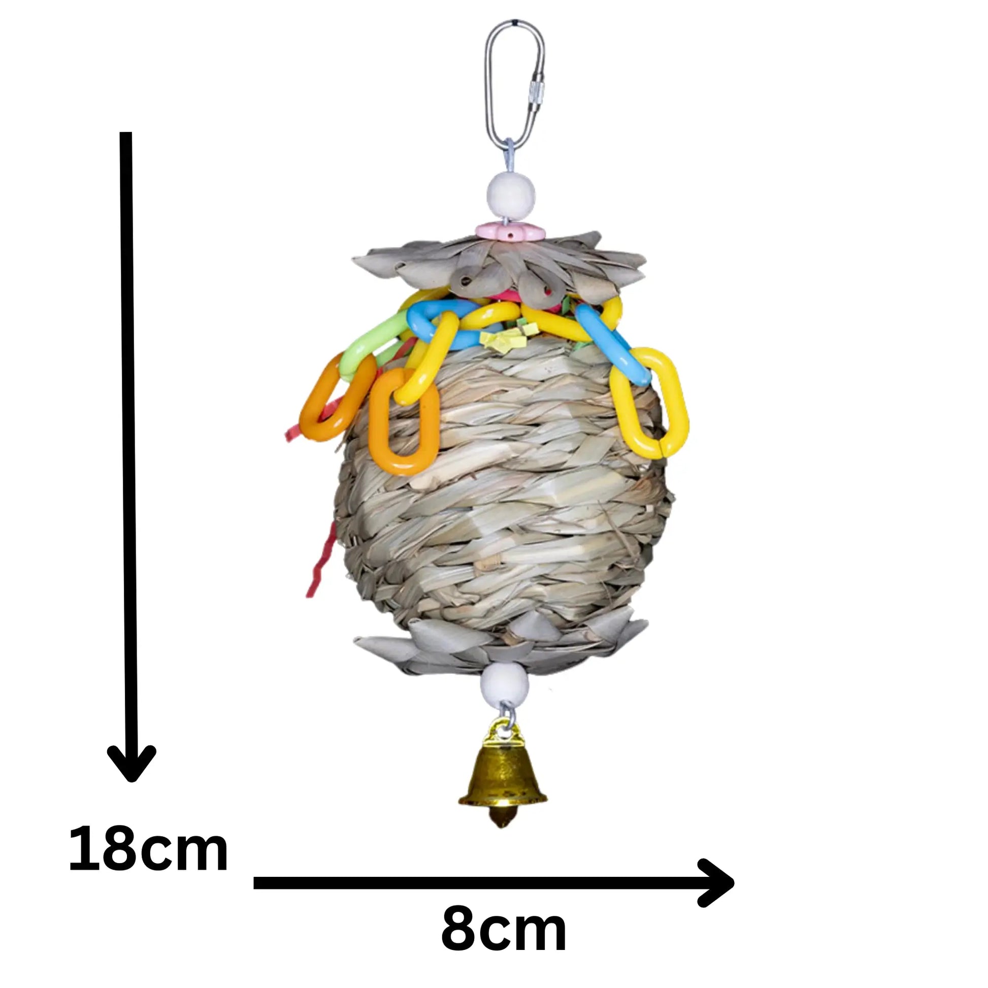 Measurements - The Palm Blossom Forager is a beautifully crafted bird toy designed to encourage playful foraging and mental stimulation. With a natural and engaging design, this toy is perfect for birds that love to explore, shred, and forage!