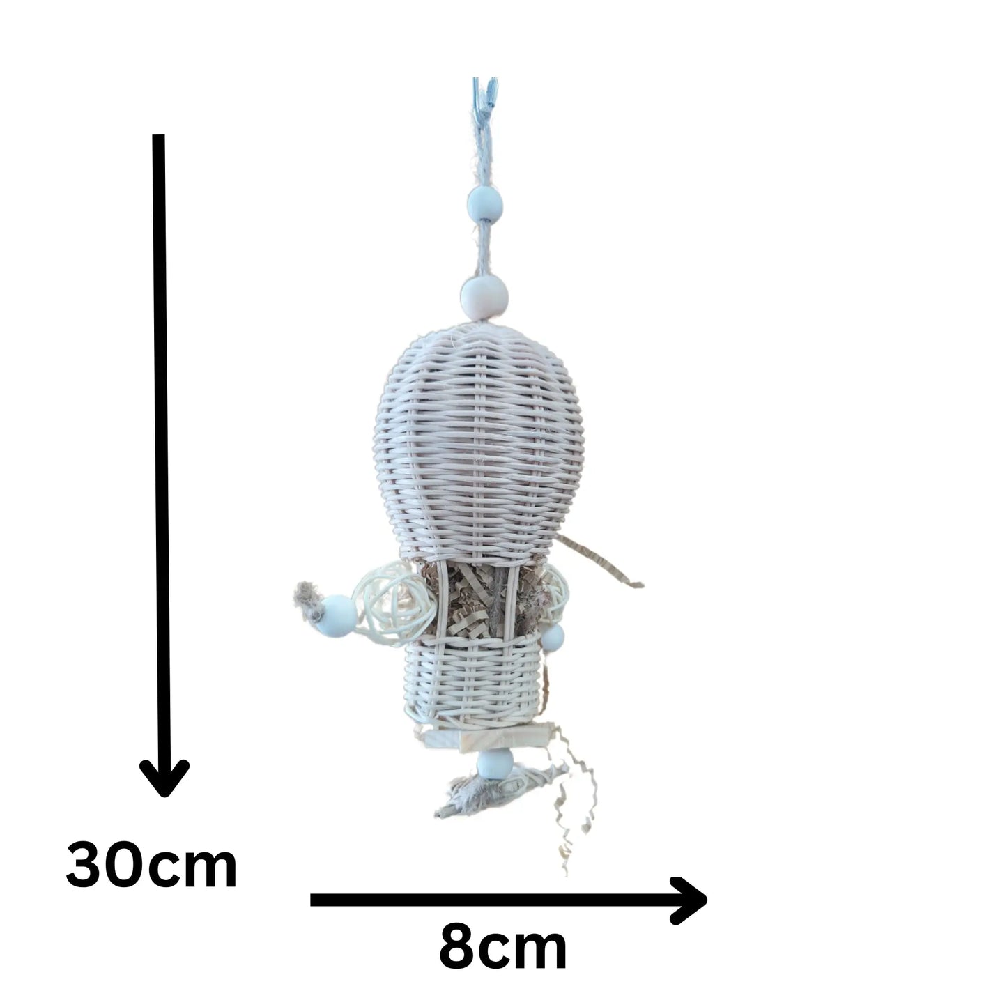 Natural Chew Air Balloon Bird Toy Lou Lou Bells Bird Toys