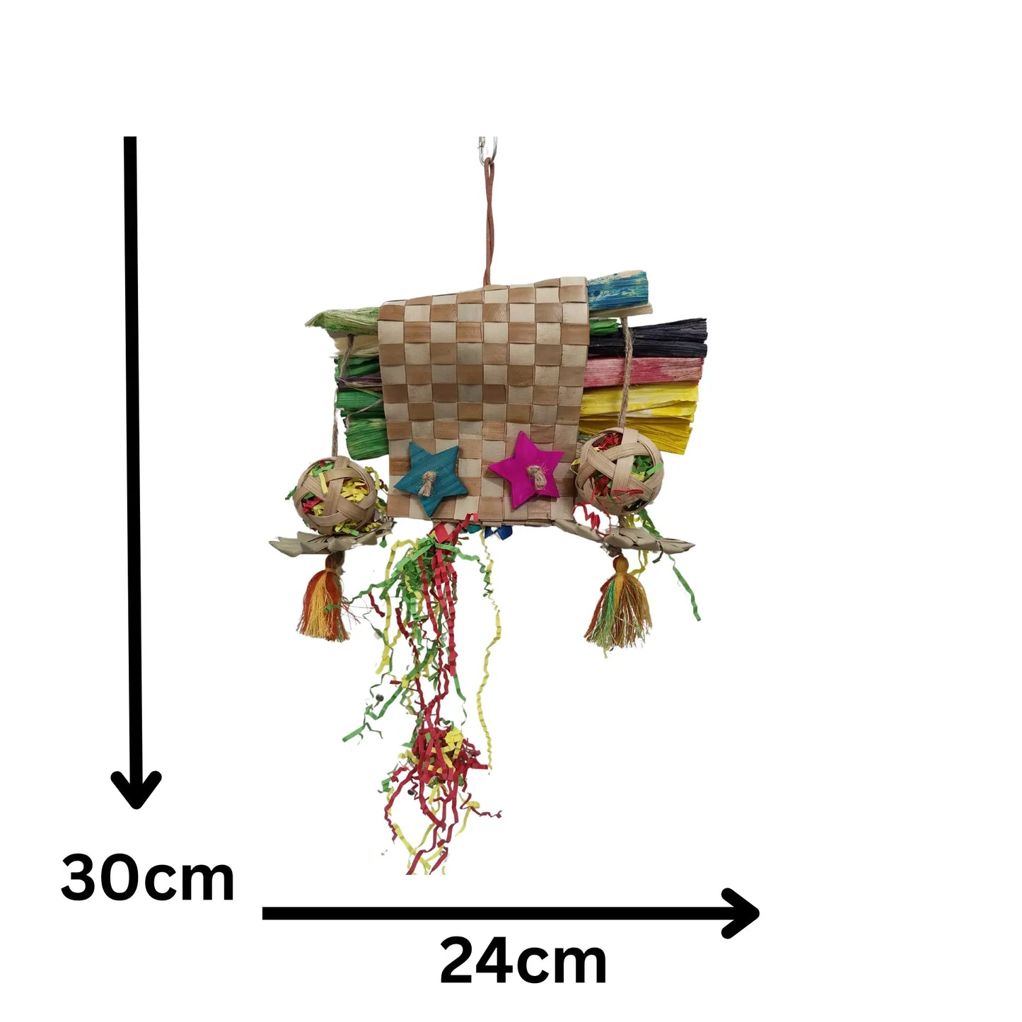 Natural Coloured Pouch Bird Toy Lou Lou Bells Bird Toys