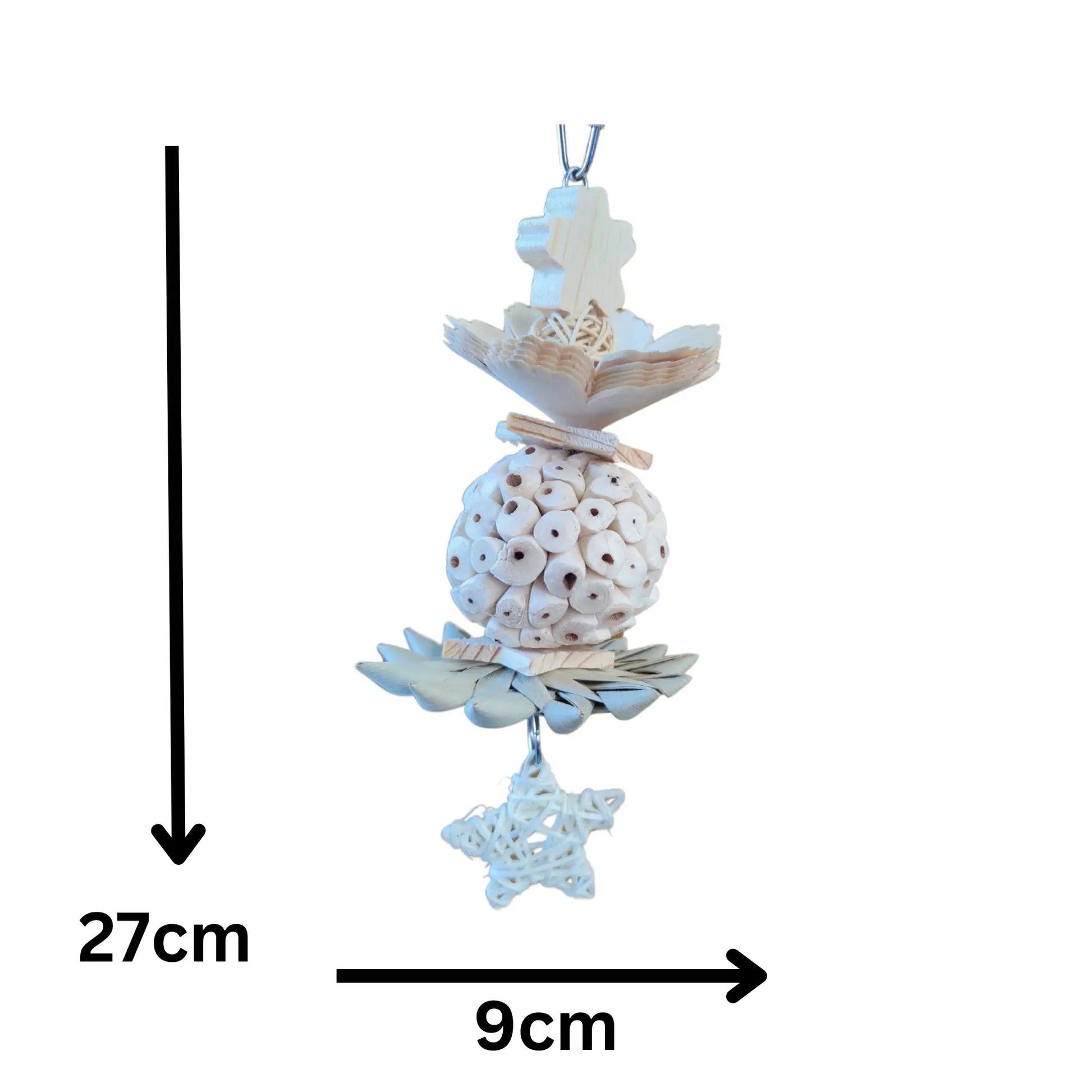 Natural Flowers and Stars Bird Toy Lou Lou Bells Bird Toys