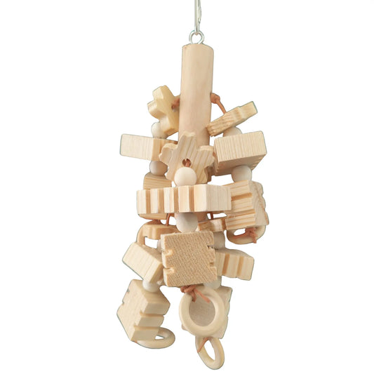 Natural Groovy Block Bird Toy Lou Lou Bells Bird Toys
