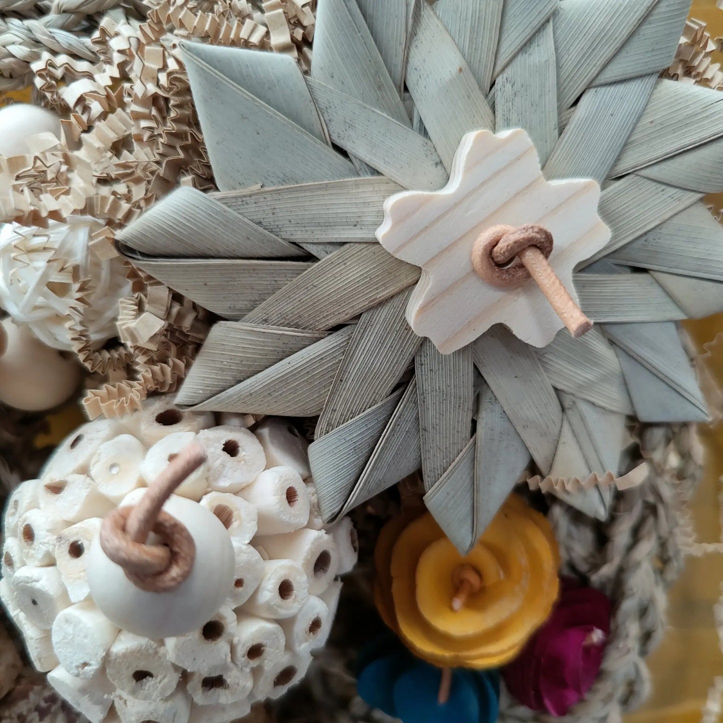 Natural Hanging Mat Bird Toy Lou Lou Bells Bird Toys