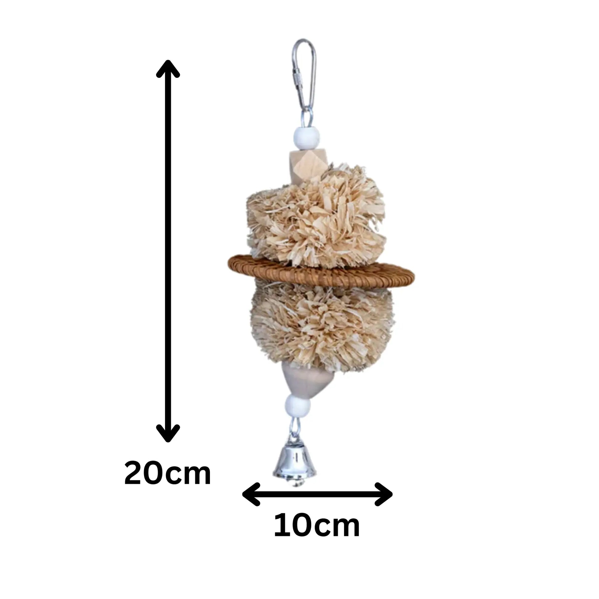 Natural Shredable Balls Biscuit Bird Toy Lou Lou Bells Bird Toys