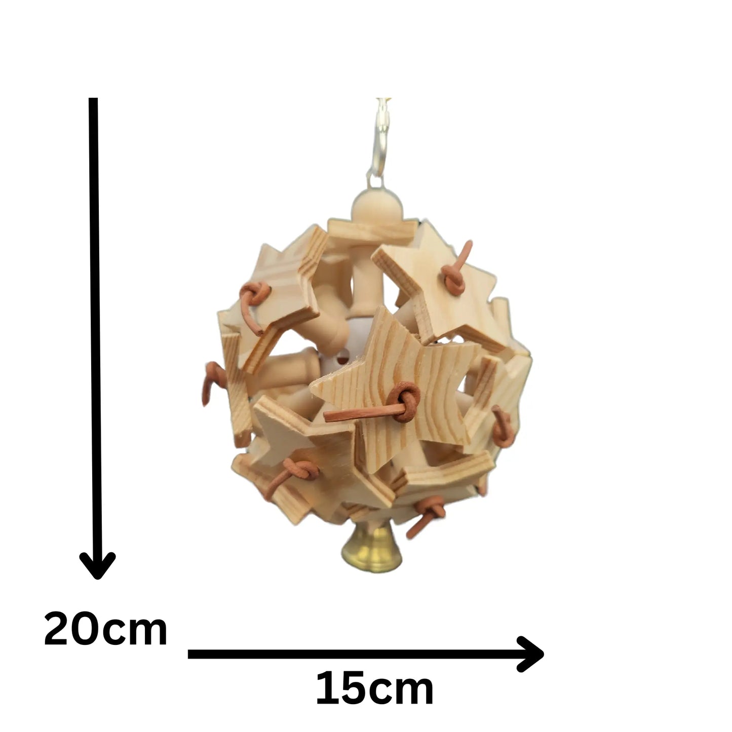 Natural Stars Ball Bird Toy Lou Lou Bells Bird Toys