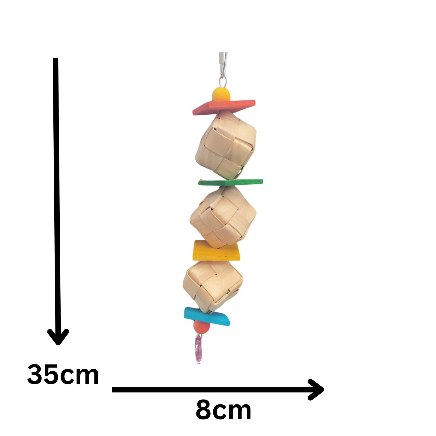 Natural Squares Bird Toy Lou Lou Bells Bird Toys