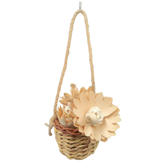 natural nest of flowers bird toy
