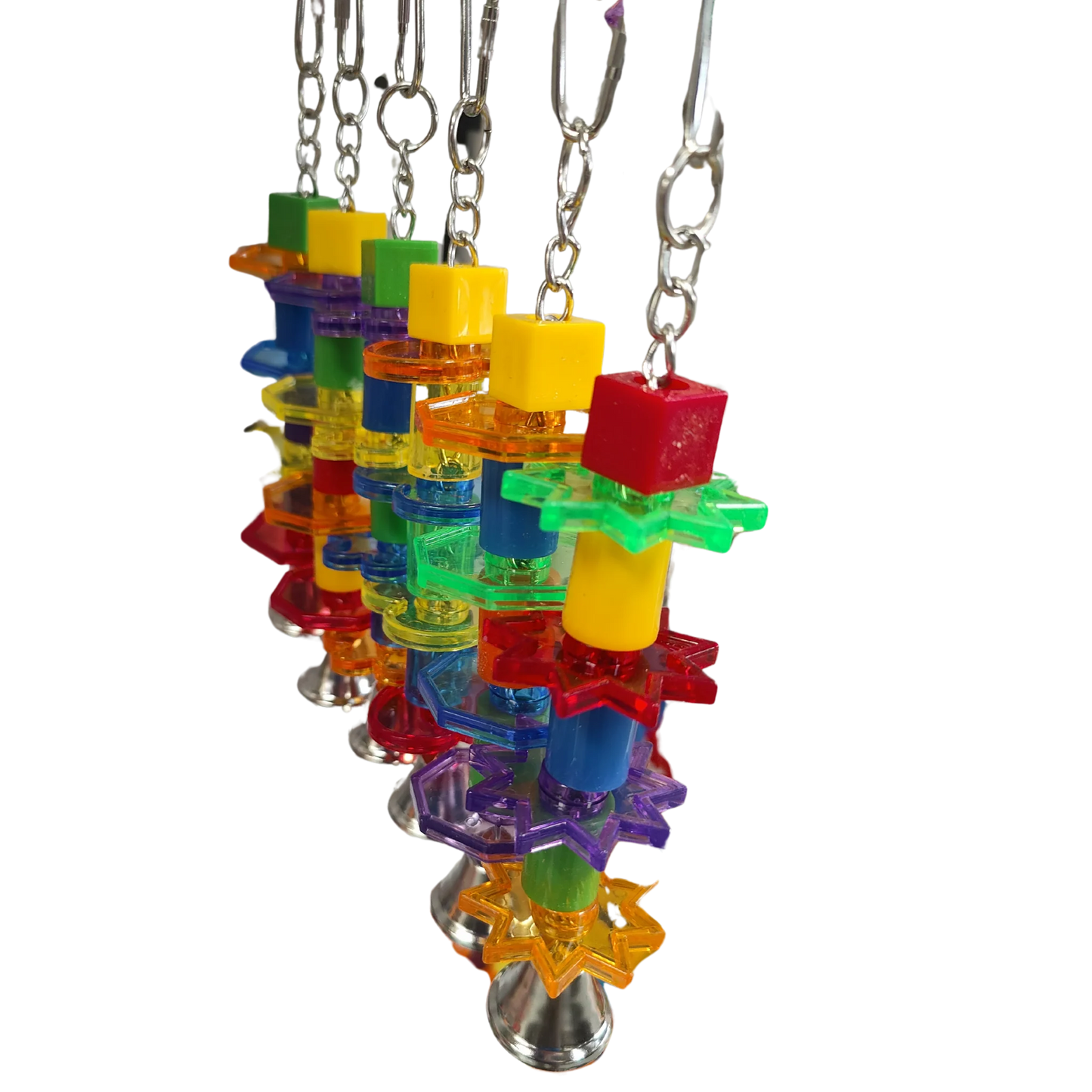 Plastic Shapes and Beads Bird Toys Lou Lou Bells Bird Toys