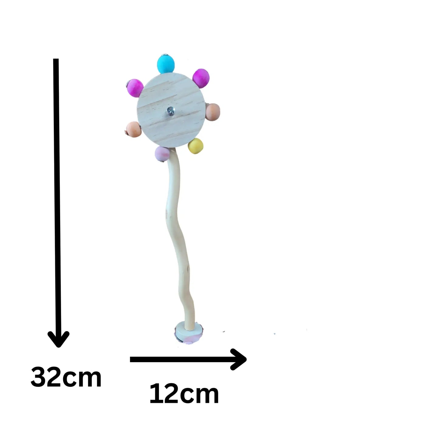 Perch with Spinner Bird Toy Lou Lou Bells Bird Toys