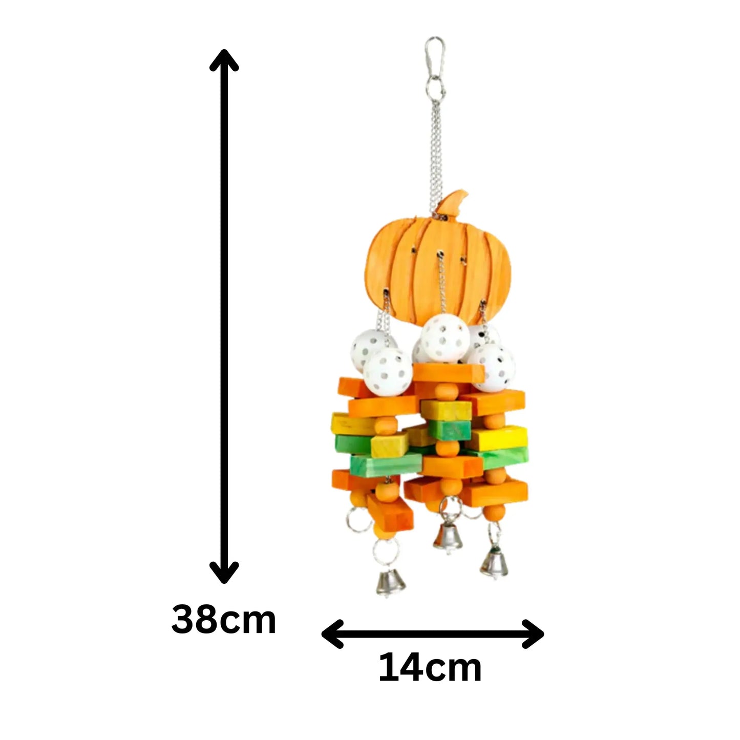 Pumpkin Bird Toy Lou Lou Bells Bird Toys