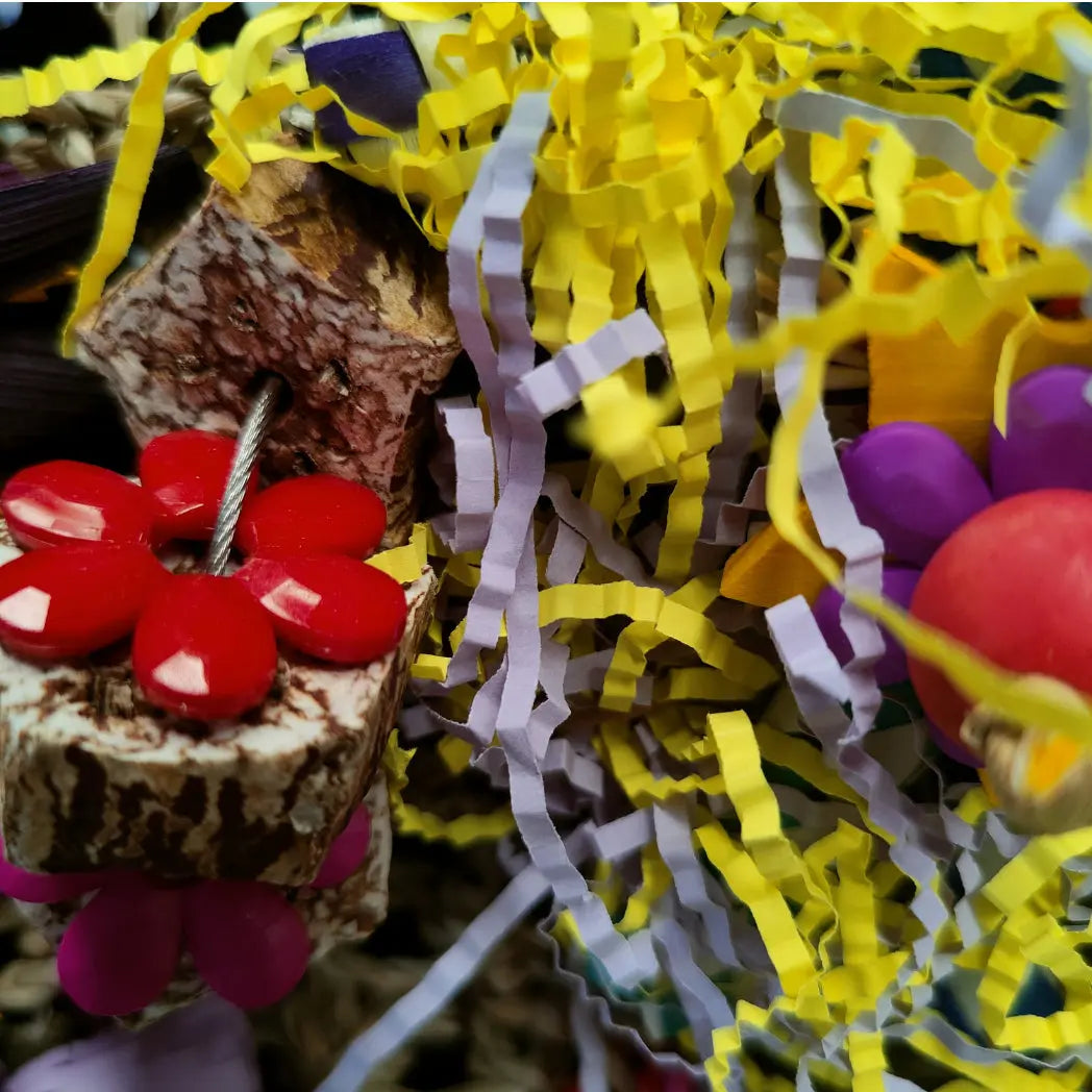 close up of the mat bird toy