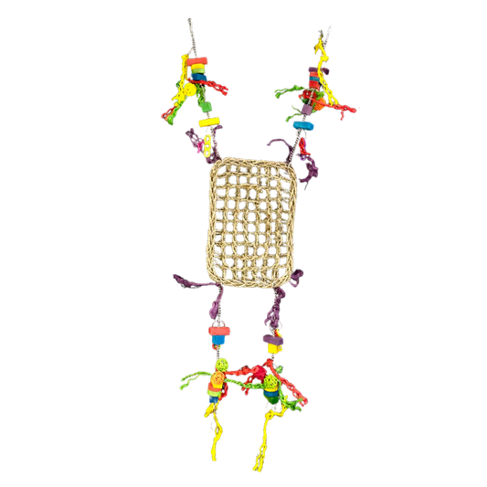 Seagrass Hanging Mat Bird Toy Lou Lou Bells Bird Toys