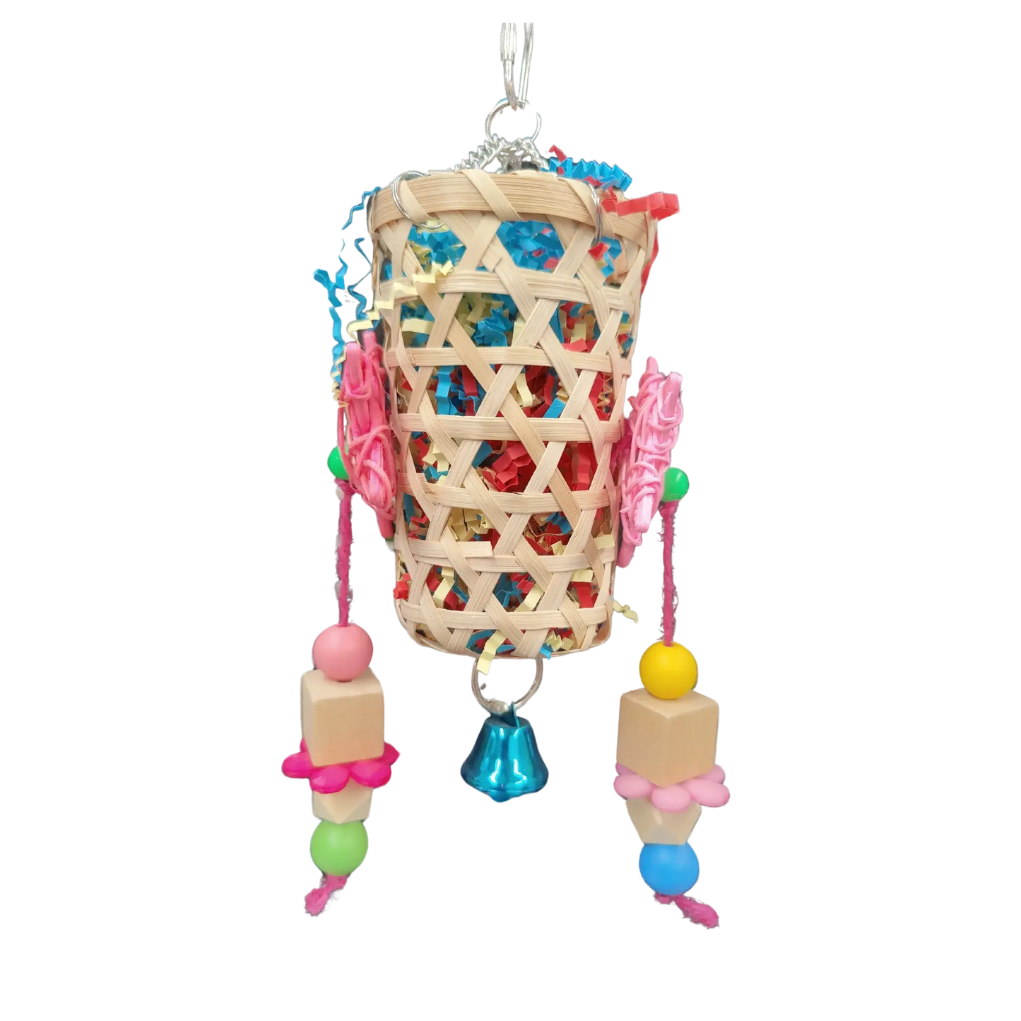 Shredable Pouch with Dangles Lou Lou Bells Bird Toys