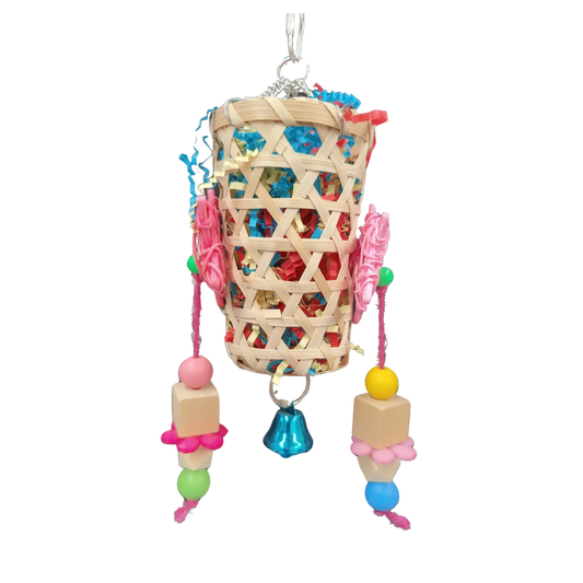 Shredable Pouch with Dangles Lou Lou Bells Bird Toys