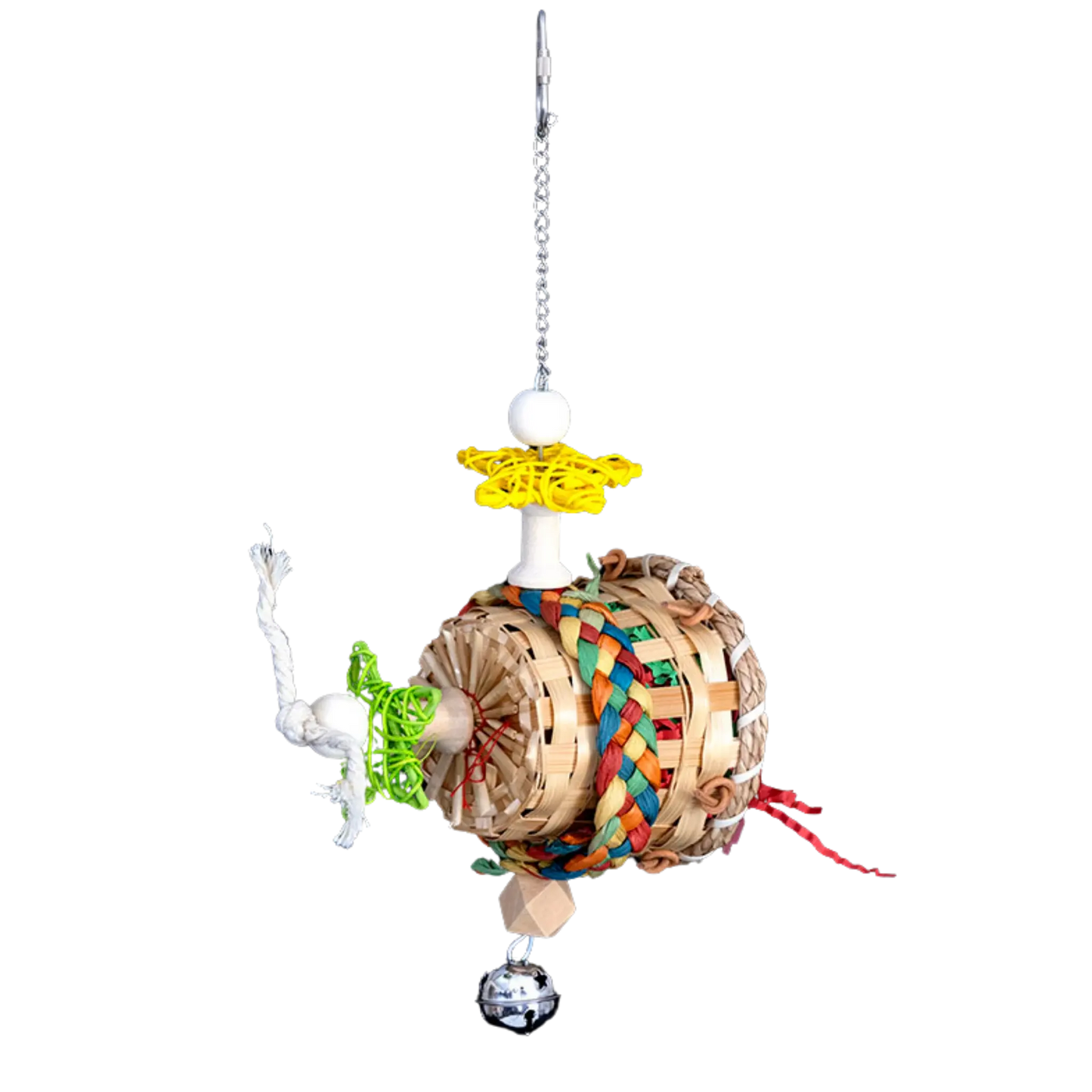 Shredable Sideways Cup Bird Toy Lou Lou Bells Bird Toys