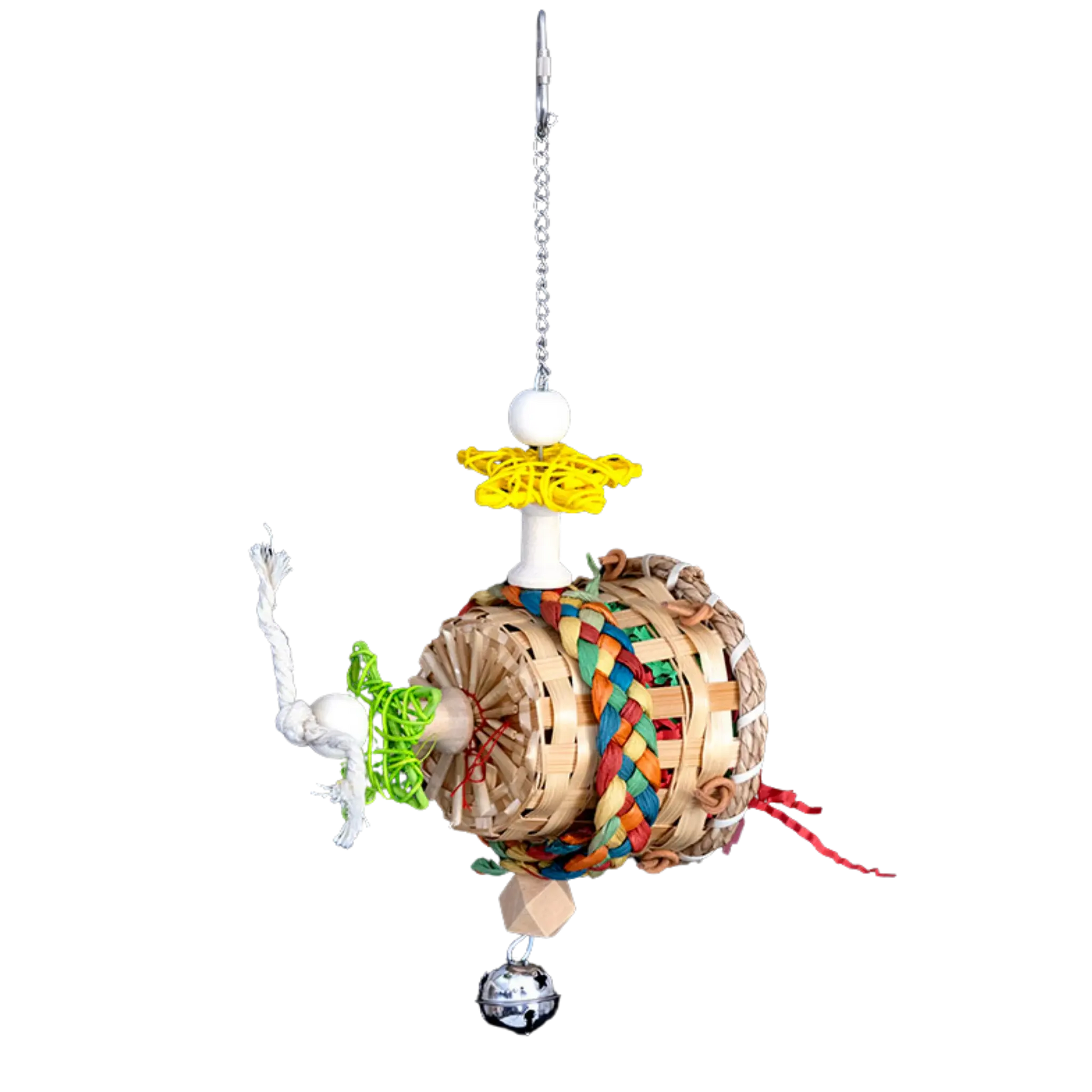 Shredable Sideways Cup Bird Toy Lou Lou Bells Bird Toys