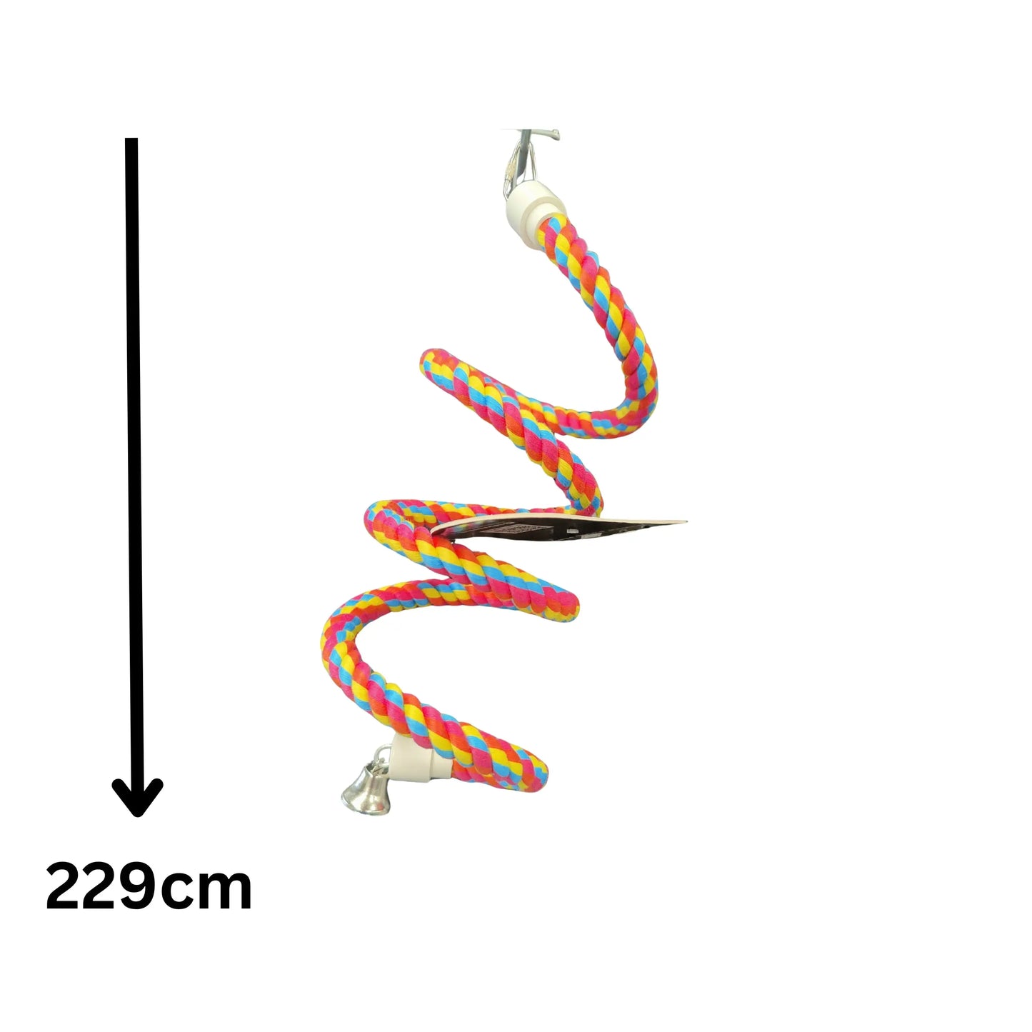 measurements of the scream rope xlarge bungee bird toy