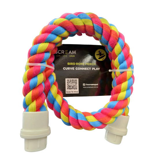 Scream Rope Perch XLarge Bird Toy Lou Lou Bells Bird Toys