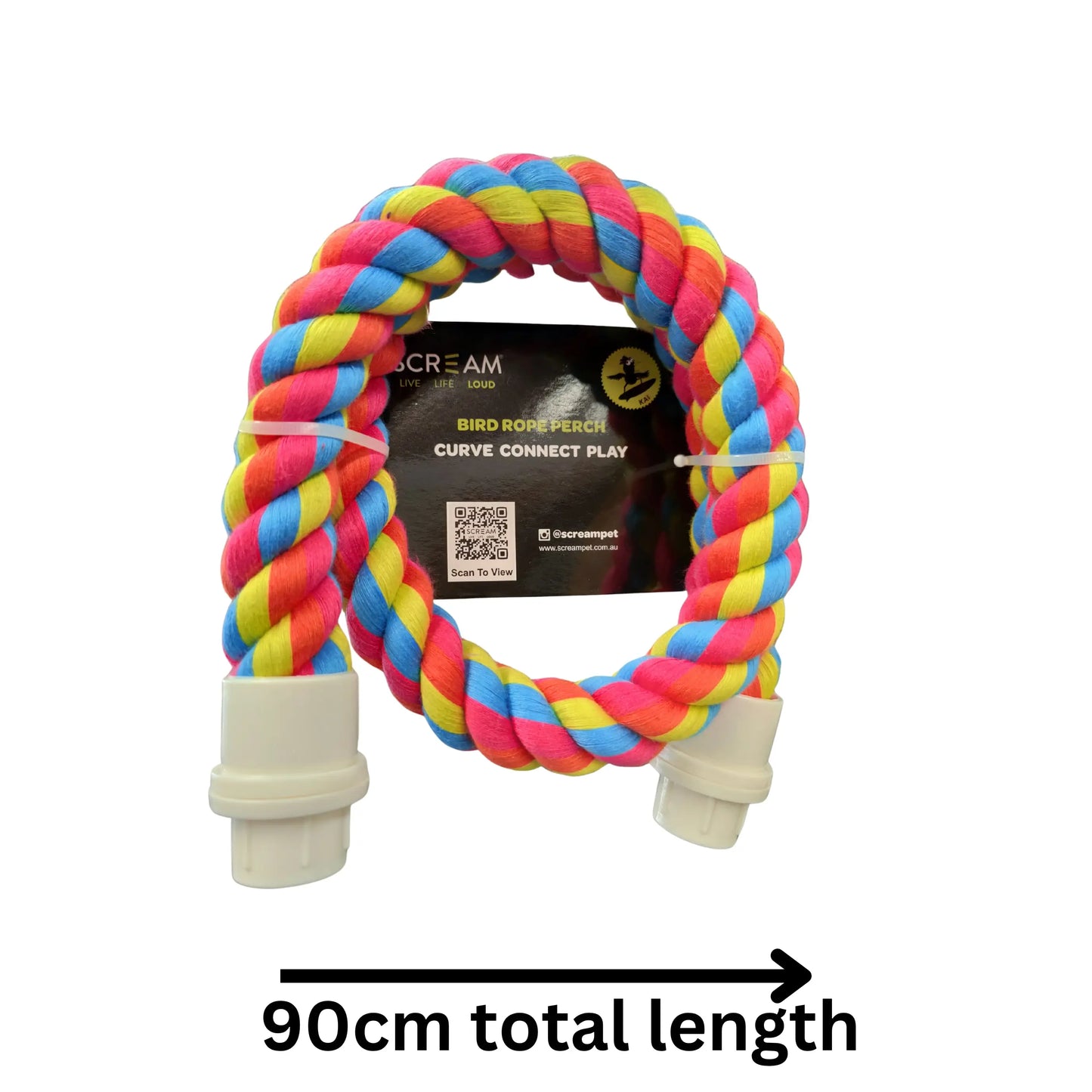 Scream Rope Perch XLarge Bird Toy Lou Lou Bells Bird Toys