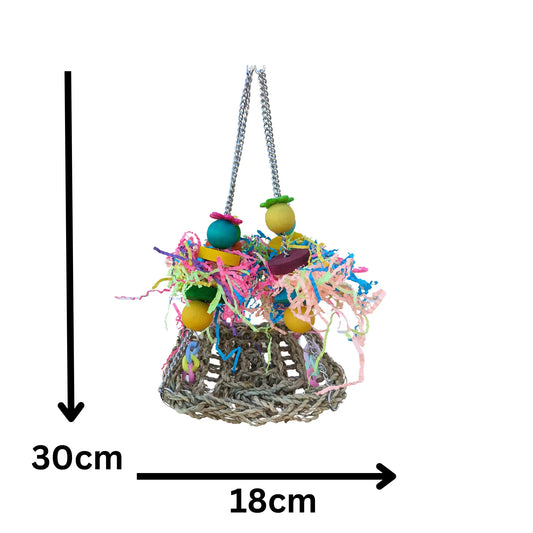 Shaggy Hanging Mat Bird Toy Lou Lou Bells Bird Toys