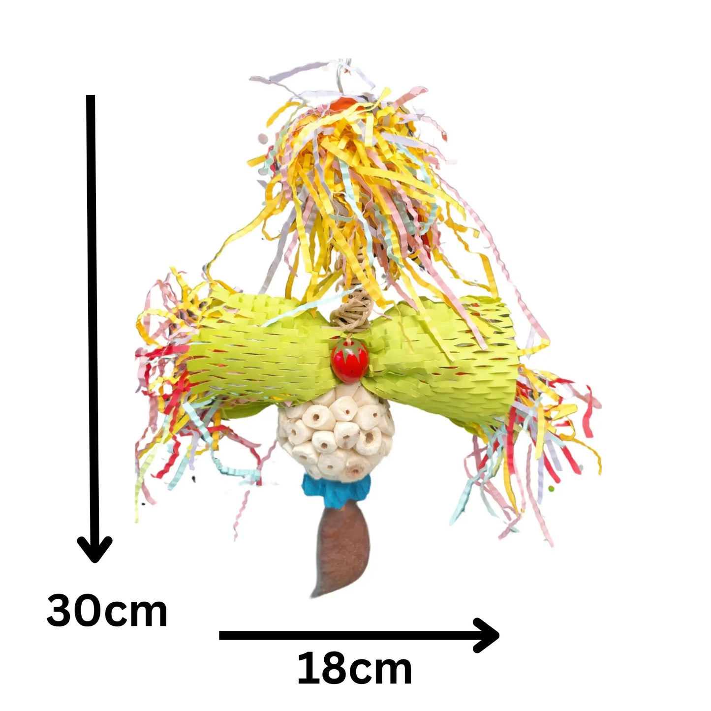 Shaggy Man Bird Toy Lou Lou Bells Bird Toys