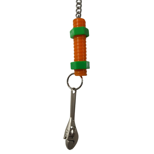 Shifter tool and plastic tube with nuts Bird Toy