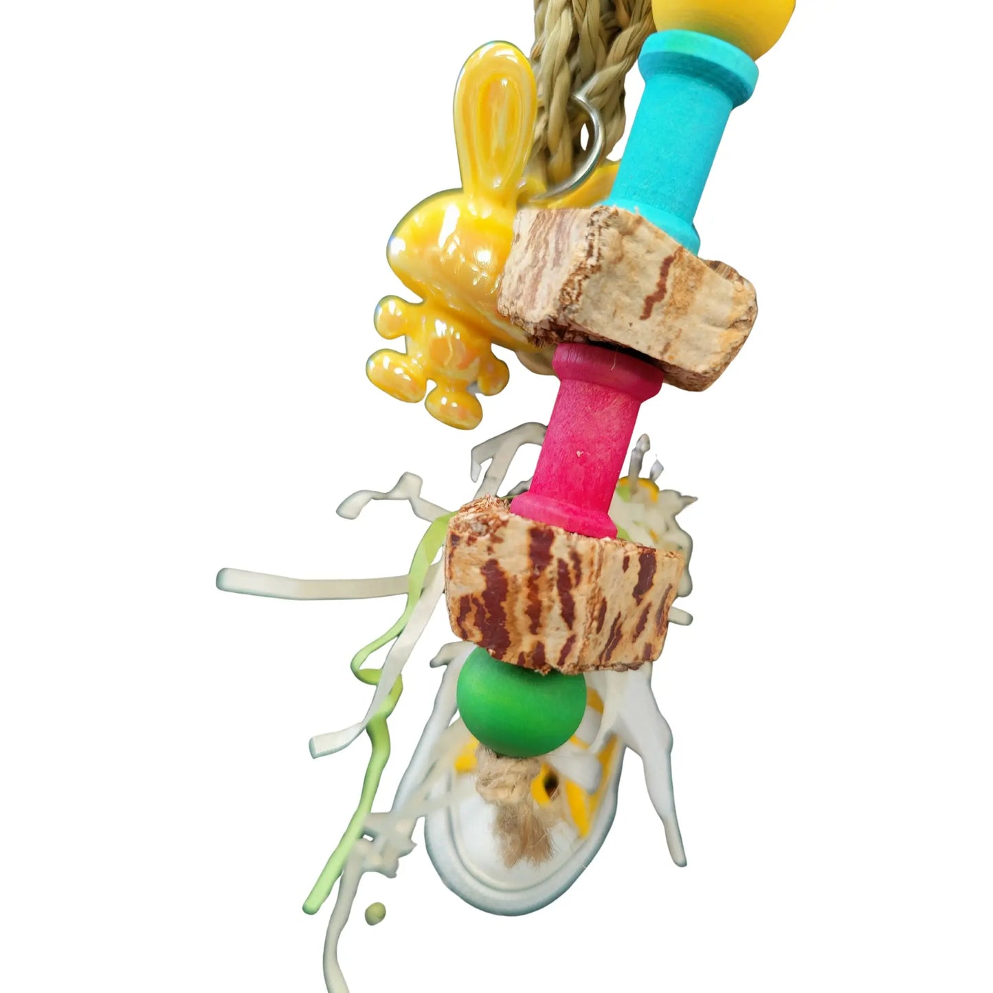 close up 2 shoe mat bird toy