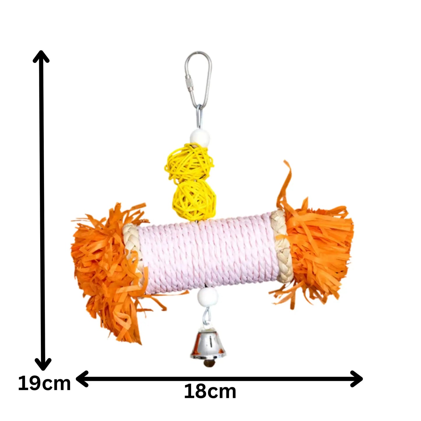 Shredable Tassel Tube Bird Toy Lou Lou Bells Bird Toys