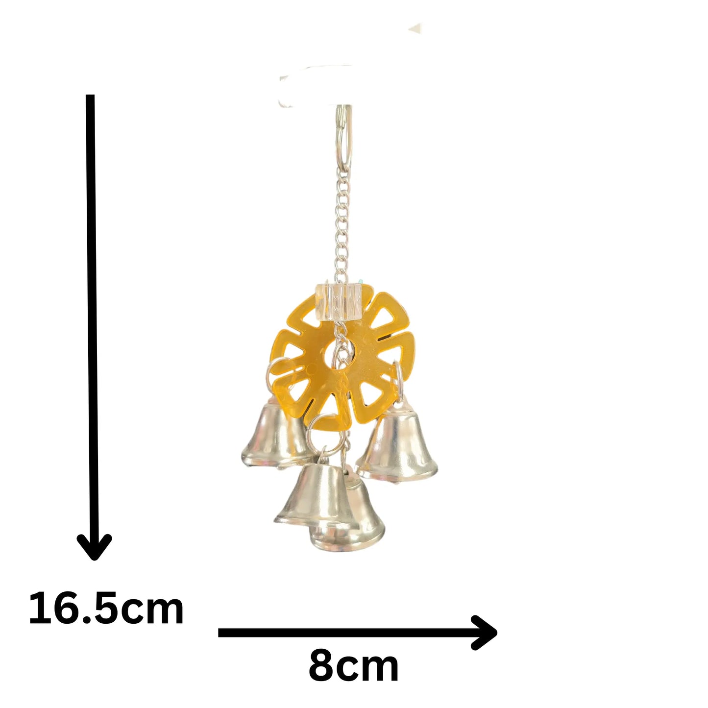 Slanted Disc with 5 Bells Bird Toys Lou Lou Bells Bird Toys