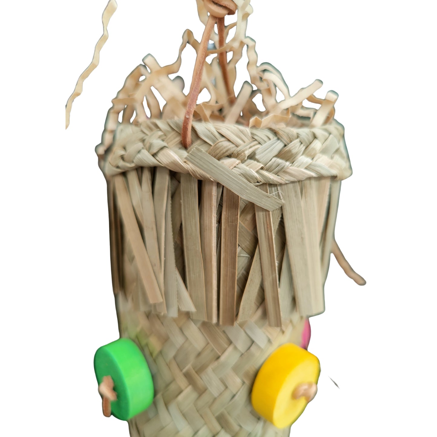 close up of the small bag bird toy