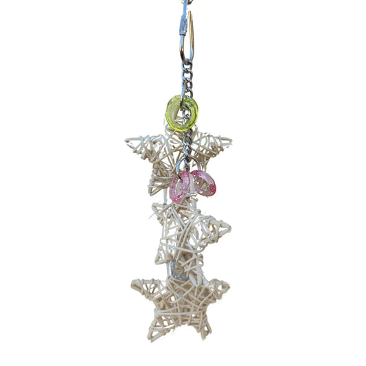 3 cane stars bird toy